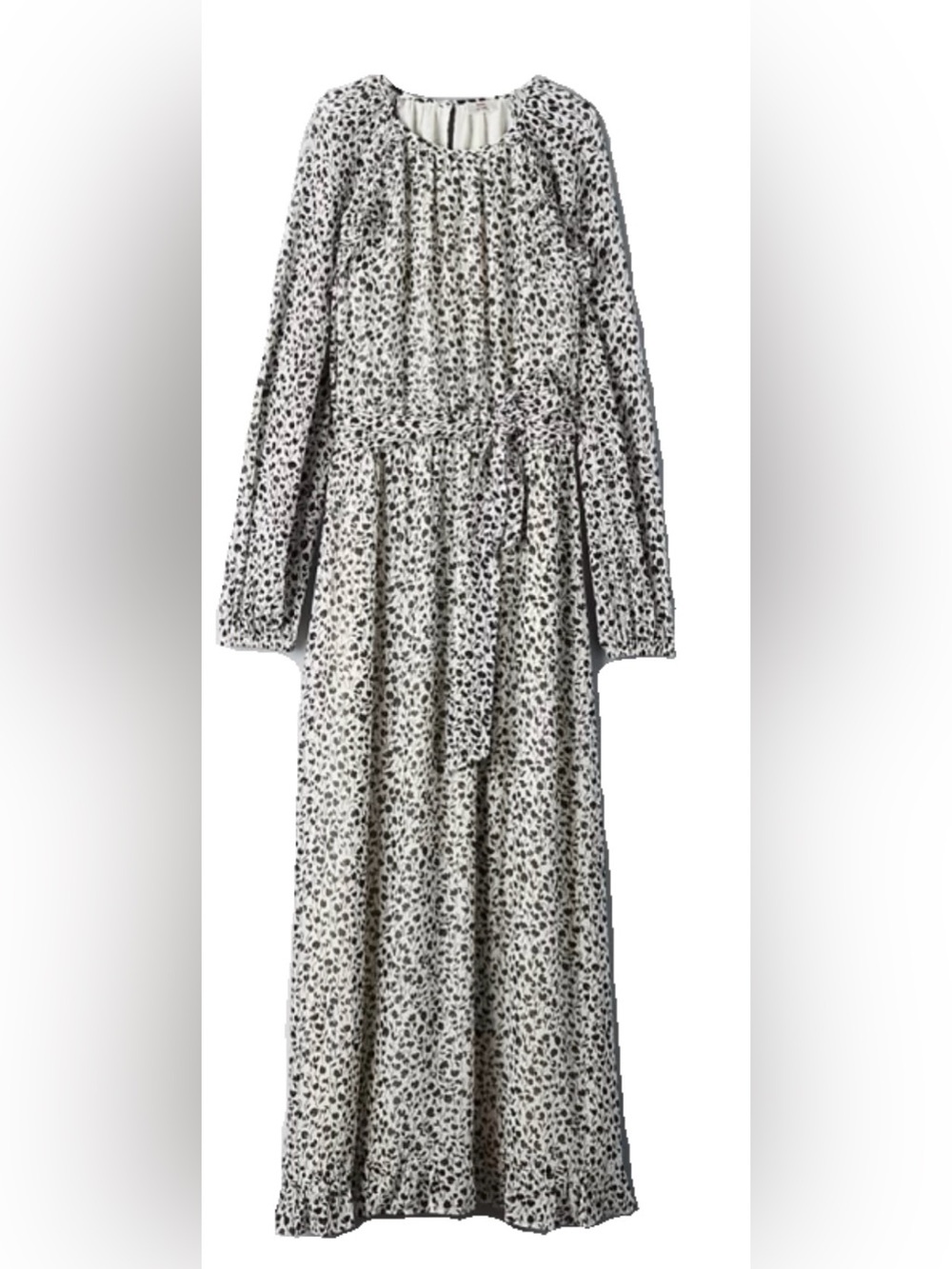 Aritzia | Little Moon | Verbenna Long-Sleeve floral dress | White-black | med.